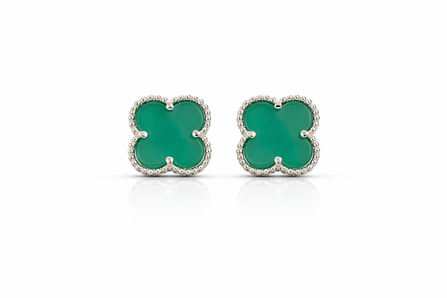 Trebol Stud Earrings 925 Sterling Silver - 12mm
