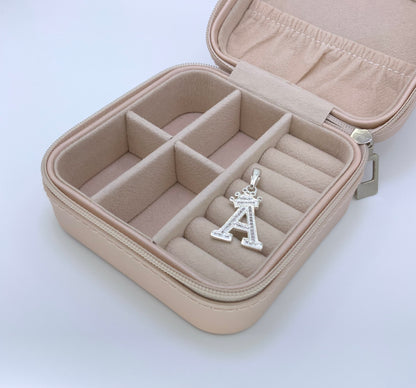 Initial with Crown Pendant CZ Sterling Silver 925