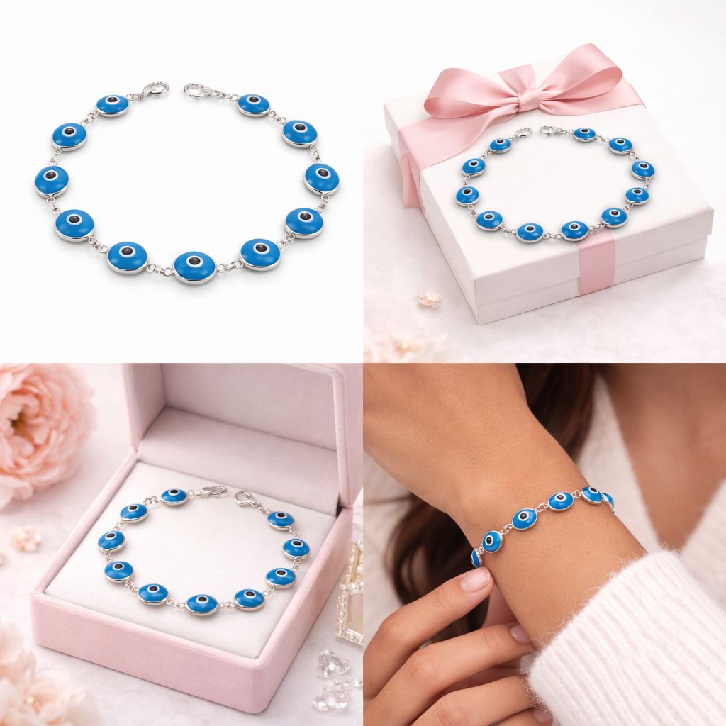 Evil Eye Bracelets Sterling Silver 925