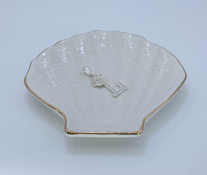 Initial with Crown Pendant CZ Sterling Silver 925