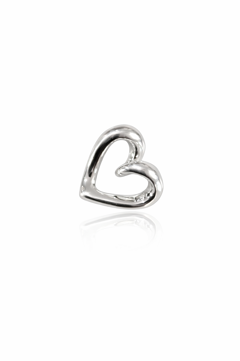 Organically Shaped Heart Pendant Sterling Silver 925