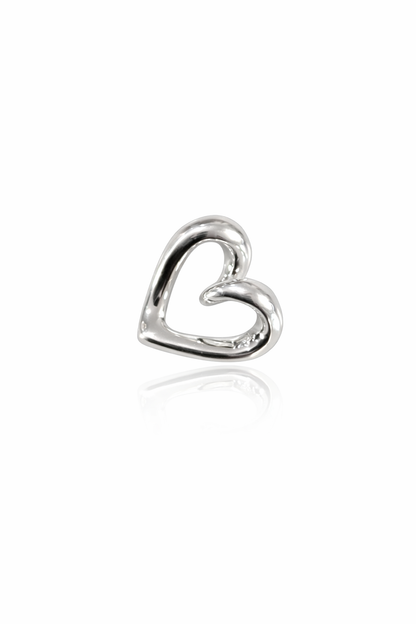 Organically Shaped Heart Pendant Sterling Silver 925