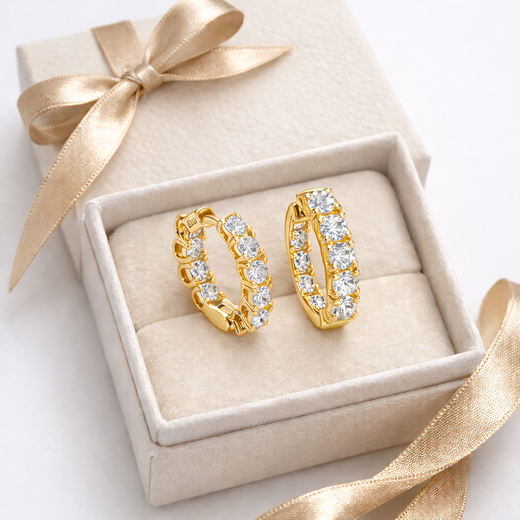 Vera Hoops Earrings Sterling Silver 925