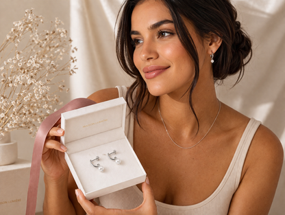 Odeli Pearl Earrings 925 Sterling Silver
