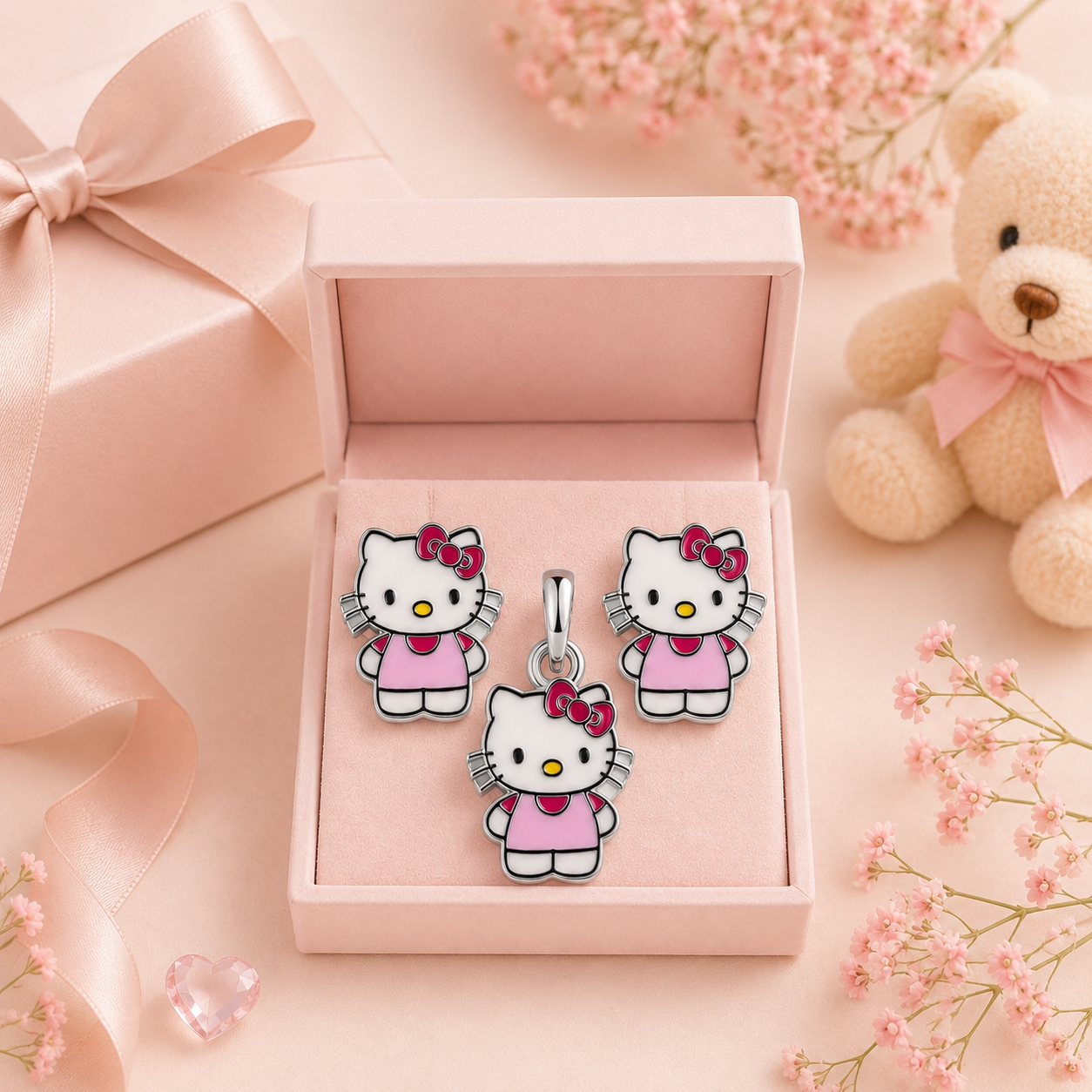 🎀 Little Princess | 925 Sterling Silver Kids Jewelry Set