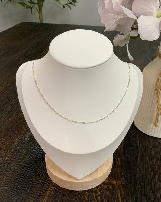 Mini Trebol Chain Necklace Sterling Silver 925 20”