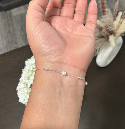 Stella Pearl Bracelet - Sterling Silver 925