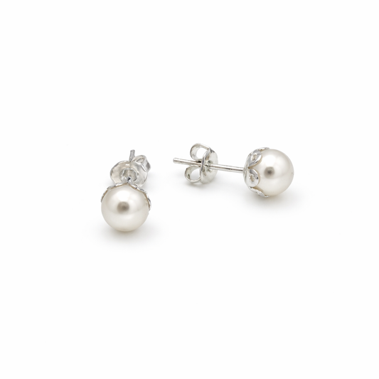 Isabella Pearl Stud Earring - Sterling Silver 925