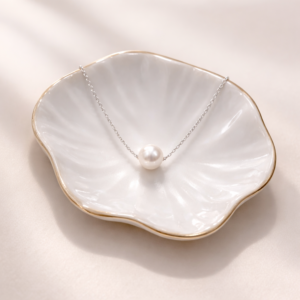 Matilde Necklace - Pearl Sterling Silver 925-10mm