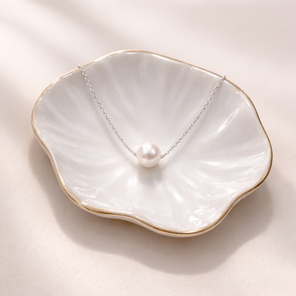 Matilde Necklace - Pearl Sterling Silver 925-10mm