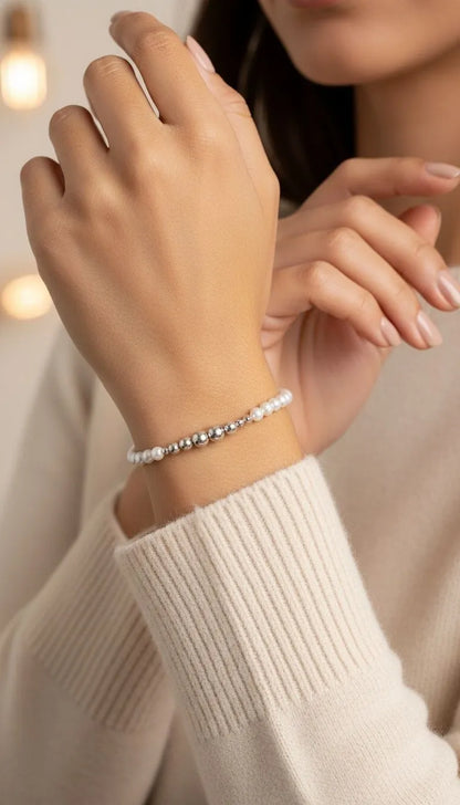Aurora Pearl Bracelet - Sterling Silver 925