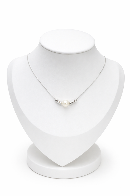 April Pearl Necklace Sterling Silver 925