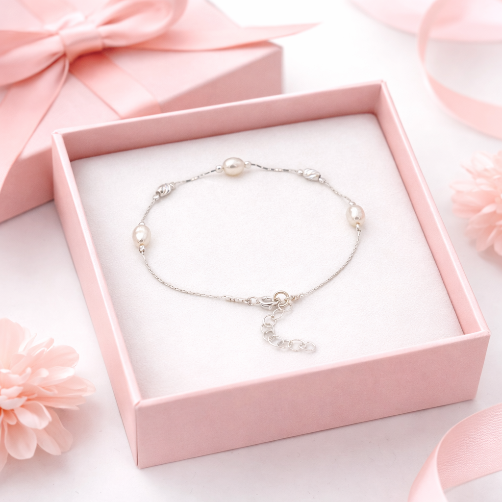 Stella Pearl Bracelet - Sterling Silver 925