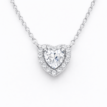 Forever Heart Necklace with Zc- Sterling Silver 925