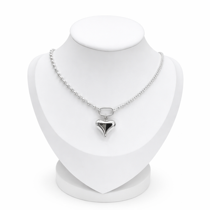Amara Silver Heart Necklace