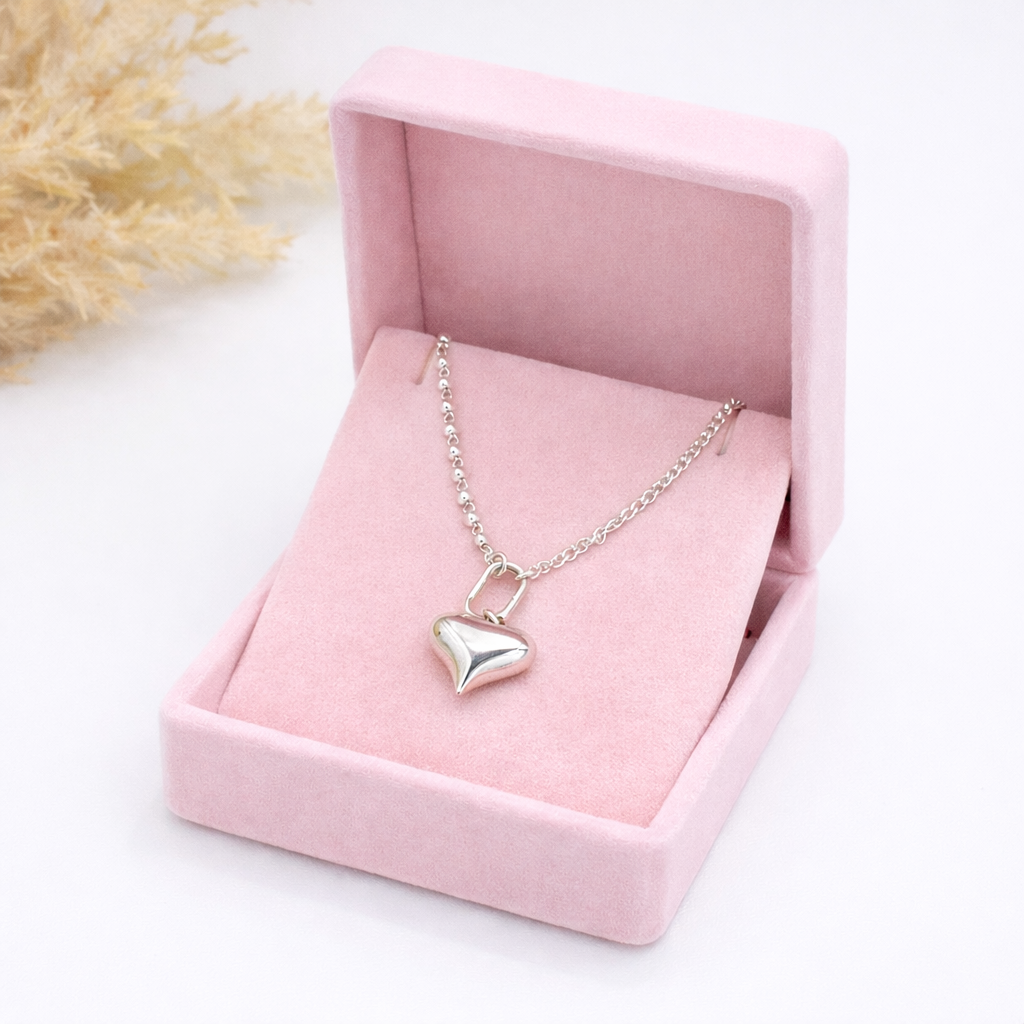Amara Silver Heart Necklace
