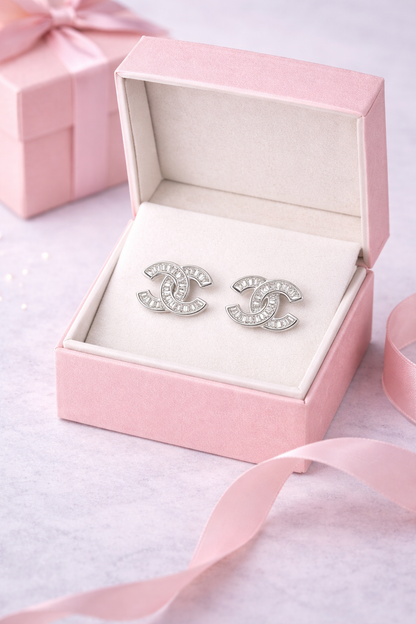 Sparkle Stud Earring Sterling Silver 925