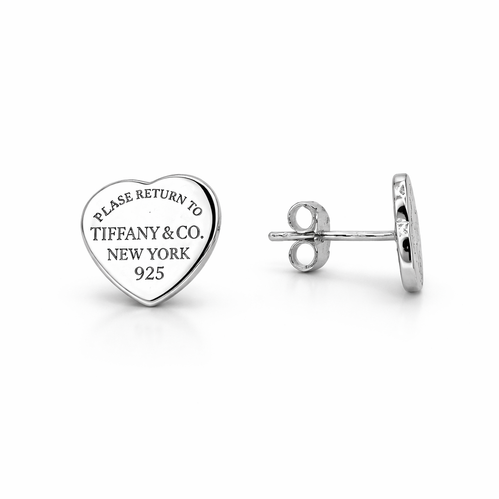 Fanny Heart Earrings 925 Sterling Silver-9mm