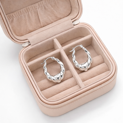 Lucy Hoop Earrings Sterling Silver 925 -25mm