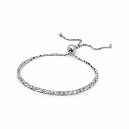 Tennis Adjustable W/cz - Sterling Silver 925