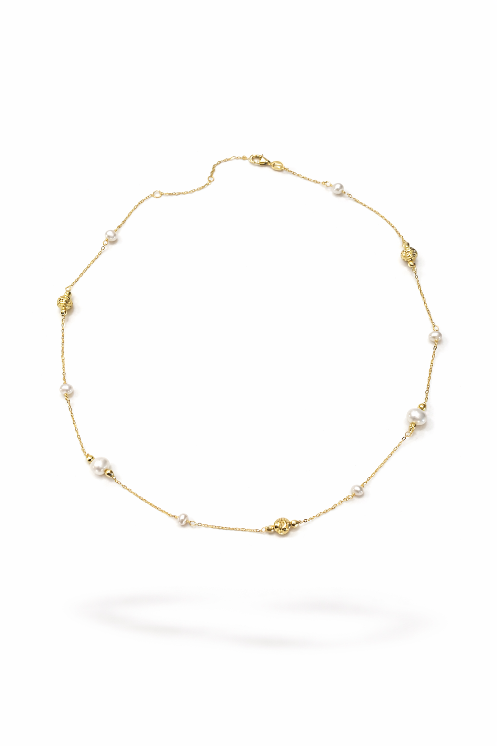 Aurora Pearl Gold Necklace – 925 Silver