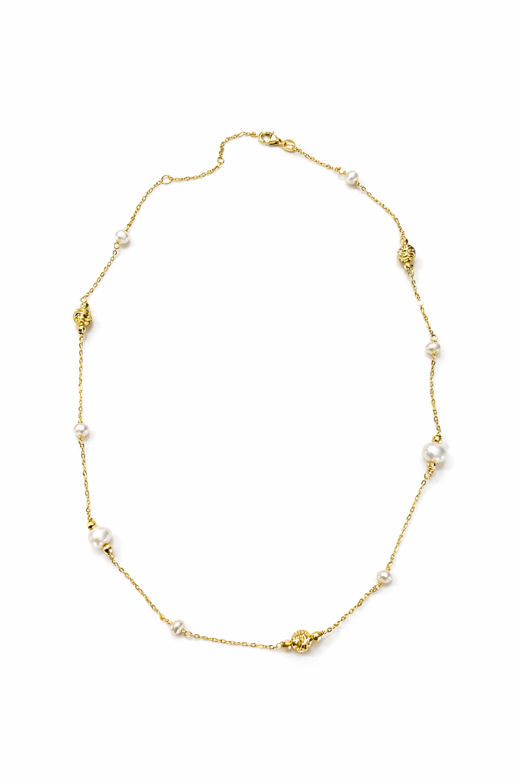 Aurora Pearl Gold Necklace – 925 Silver