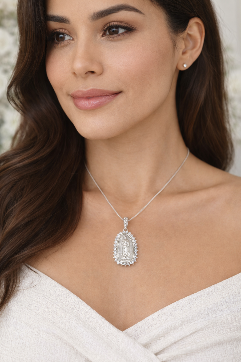 Our Lady of Guadalupe Pendant Sterling Silver 925