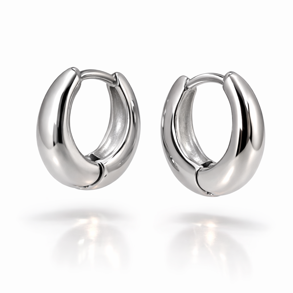 Alba Hoops Earrings Sterling Silver 925 -17mm