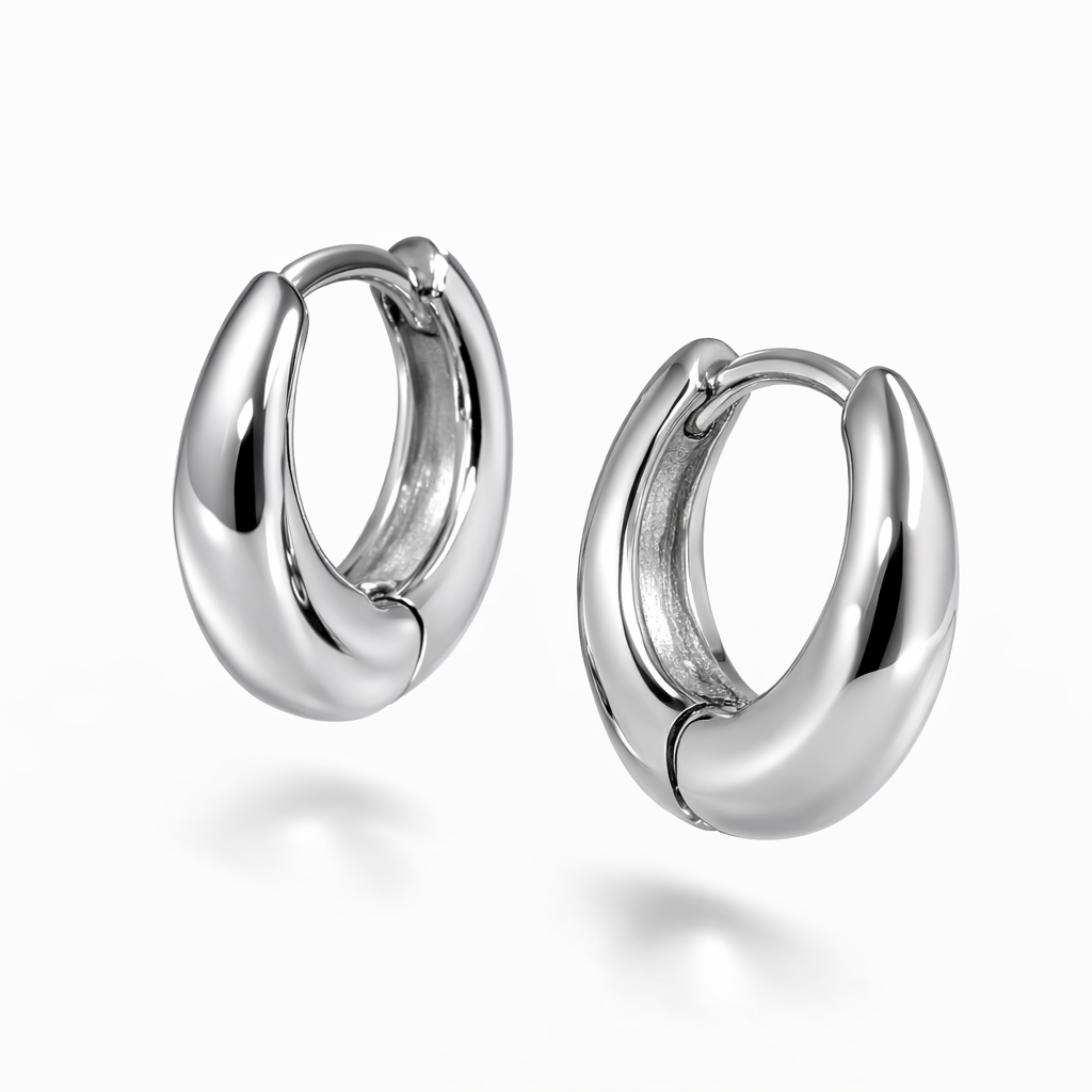 Alba Hoops Earrings Sterling Silver 925 -17mm