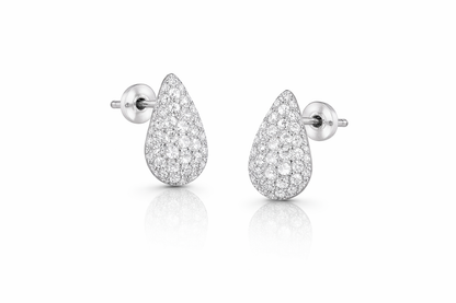Luna Sparkle Stud Earrings Sterling Silver 925
