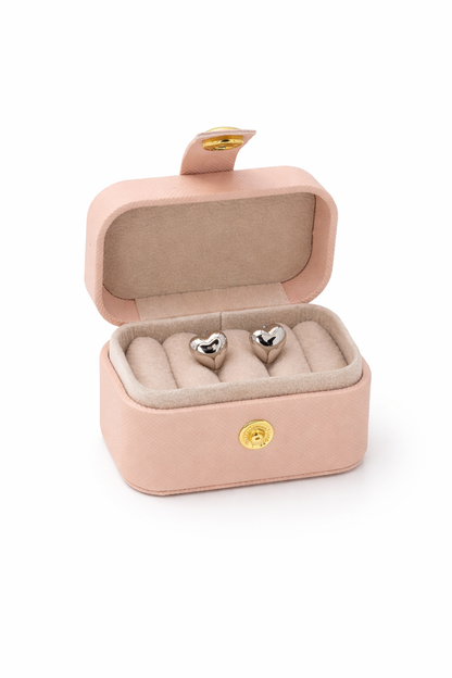 Amore Heart Stud Earrings Sterling Silver 925-10mm