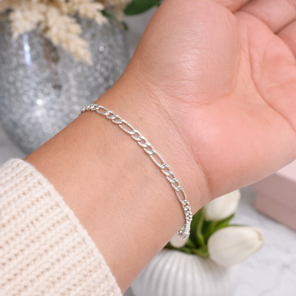 Cartier Style Bracelet Sterling Silver 925 - 7 inch