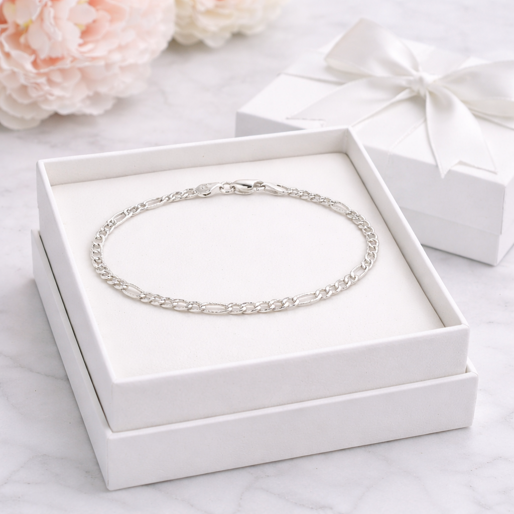 Cartier Style Bracelet Sterling Silver 925 - 7 inch