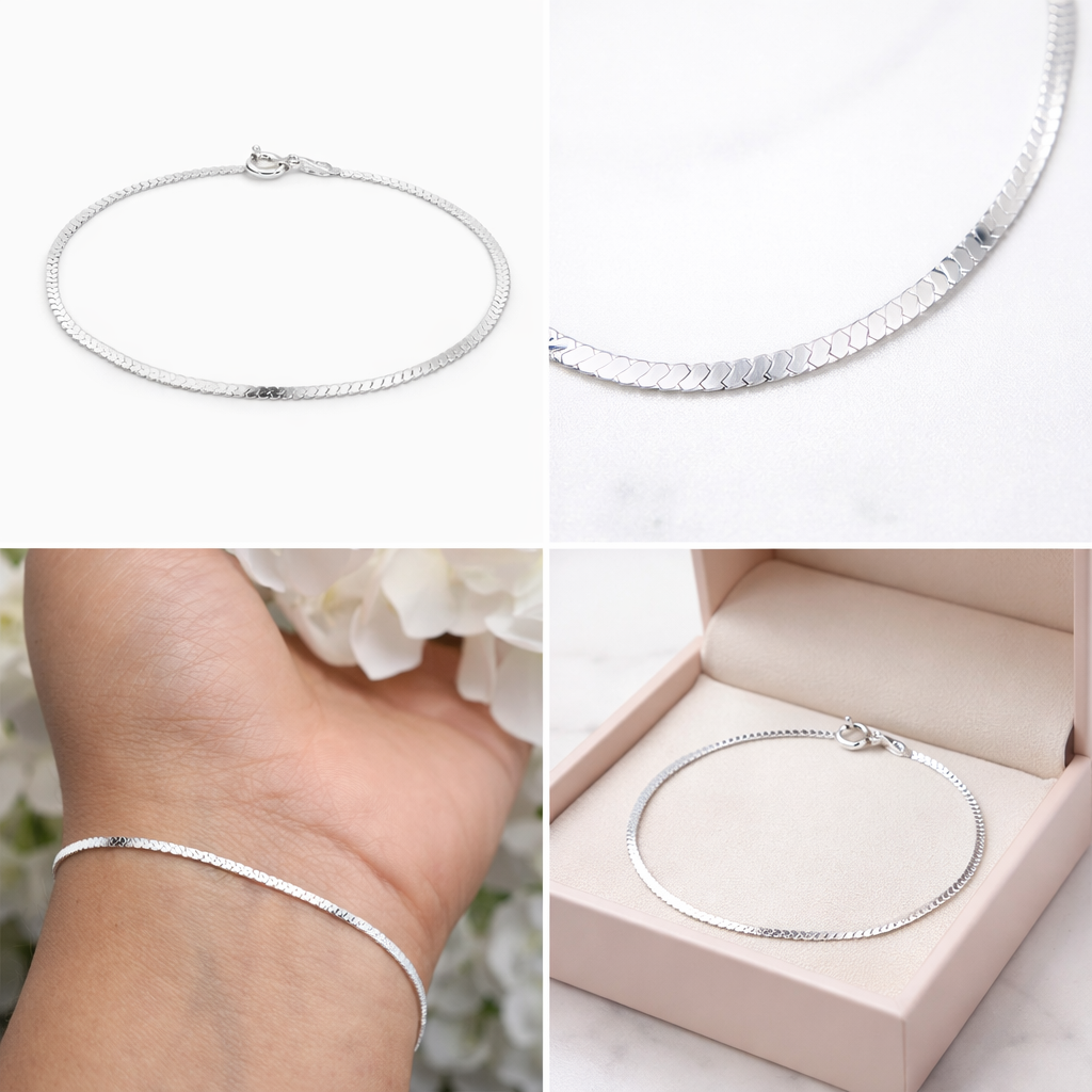Twisted Bracelet Sterling Silver 925 7 “