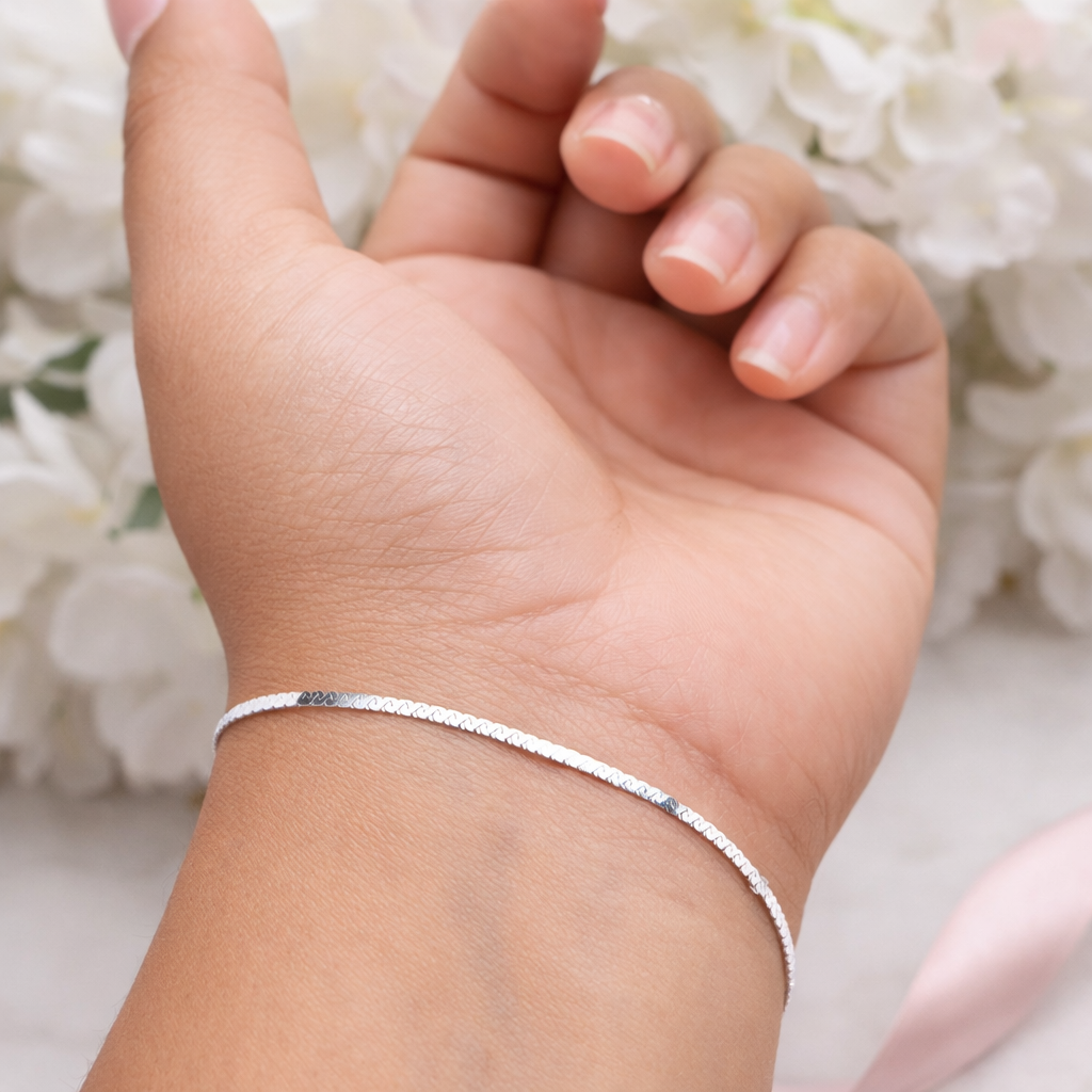 Twisted Bracelet Sterling Silver 925 7 “