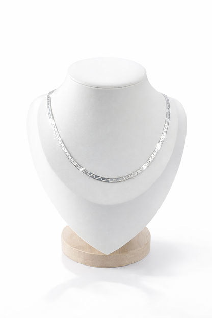 Azteca Chain  Necklace Sterling Silver 925 -3.3mm