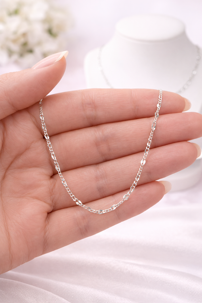 Trebol Chain Necklace Sterling Silver 925 - 18” & 20”