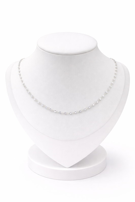 Mini Fiorentina Chain Necklace ,18”, 20 “ and 22” Sterling Silver 925