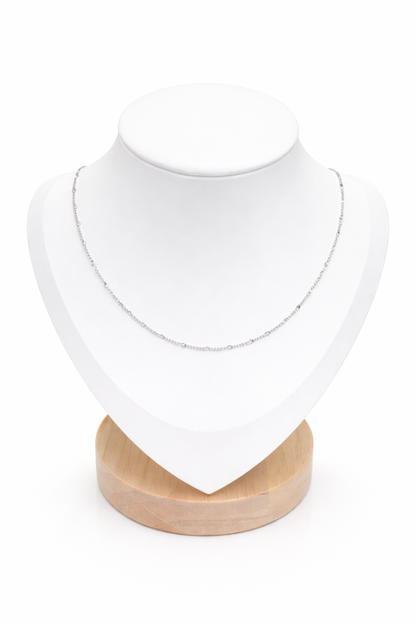 Mini Trebol Chain Necklace Sterling Silver 925 20”
