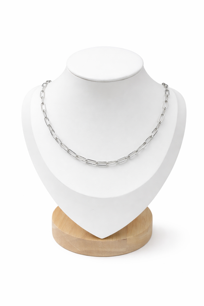 Paperclip (3mm) Chain Necklace Sterling Silver 925