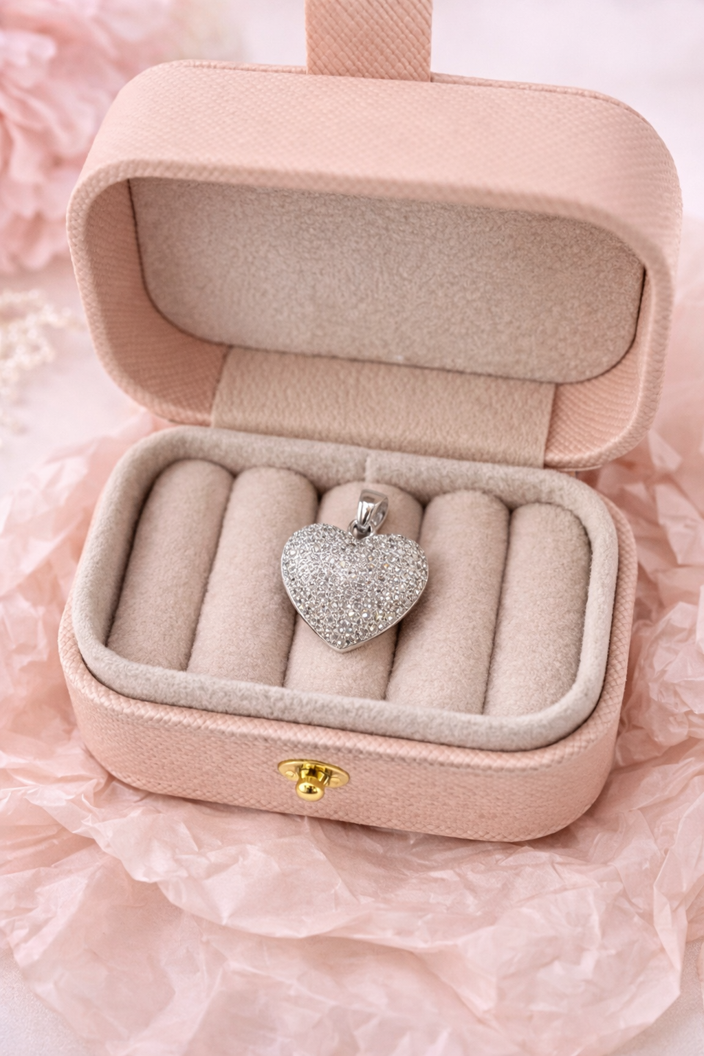 Heart Pendant CZ Sterling Silver 925