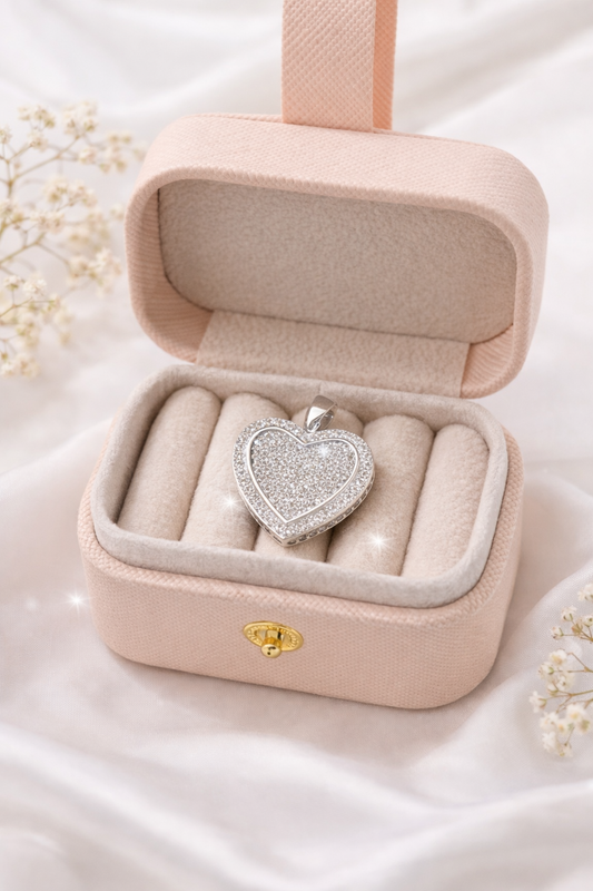 Heart Pendant with CZ - Sterling Silver 925