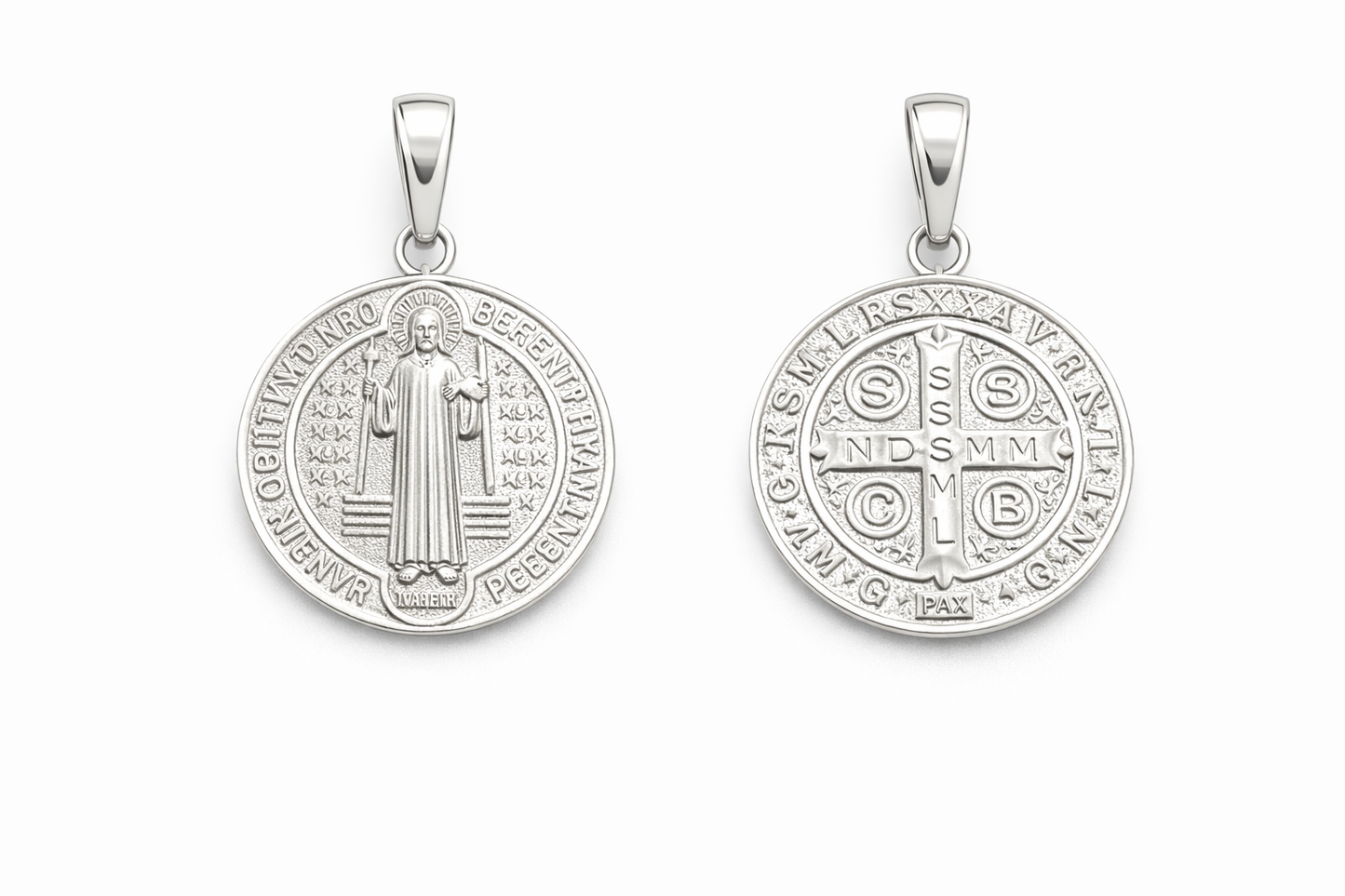 Saint Benedict Pendant Sterling Silver 925 -1.25 “