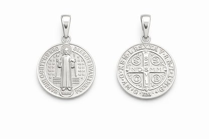 Saint Benedict Pendant Sterling Silver 925 -1.25 “