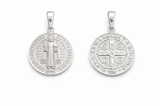 Saint Benedict Pendant Sterling Silver 925 -1.25 “