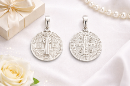Saint Benedict Pendant Sterling Silver 925 -1.25 “