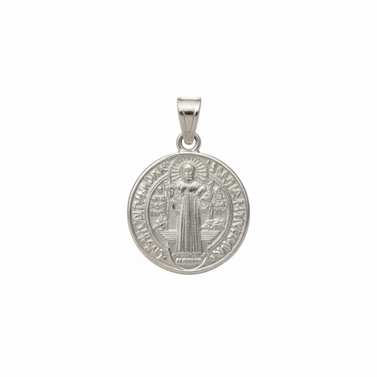 Saint Benedict Pendant Sterling Silver 925 - 1.3”