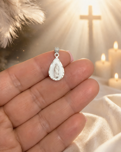 Our Lady of Guadalupe small Pendant Sterling Silver 925-0.9”
