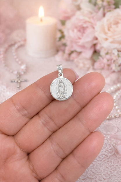 Our Lady of Guadalupe small Pendant Sterling Silver 925- 0.9