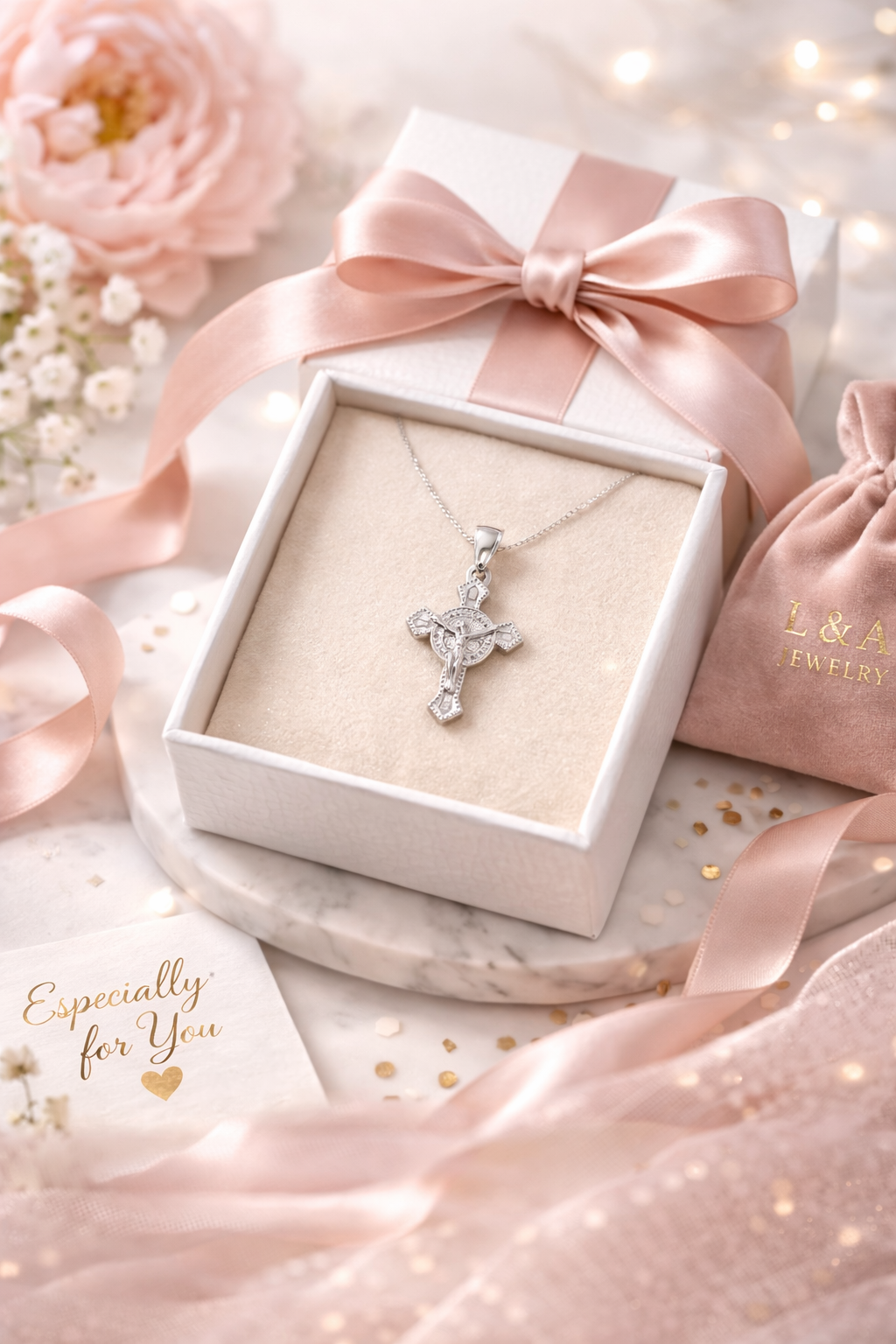 Eternal Faith Cross 925 Sterling Silver-1.3”